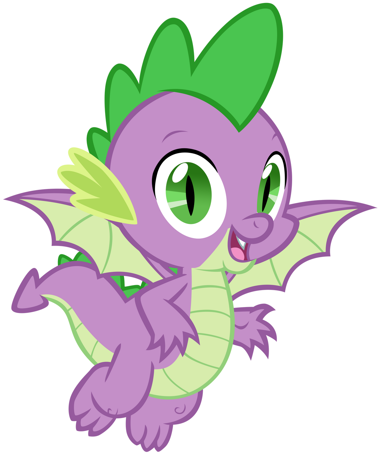 Spike Flying with his New Wings by AndoAnimalia on DeviantArt