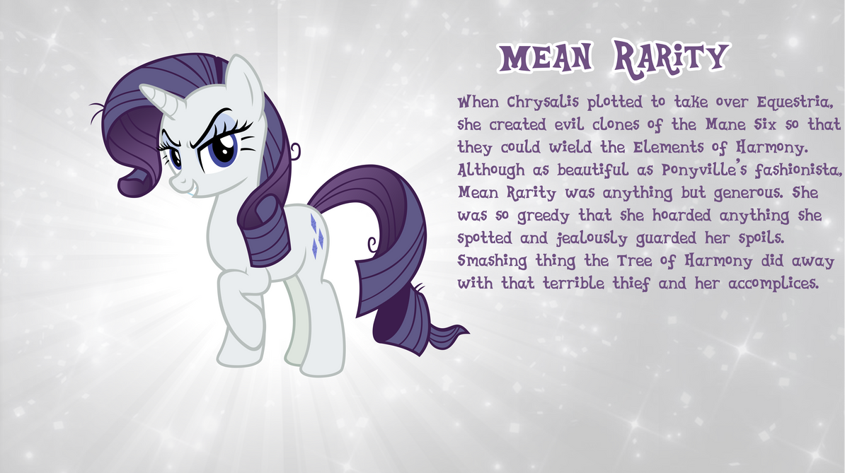 Mean Rarity Bio by AndoAnimalia on DeviantArt