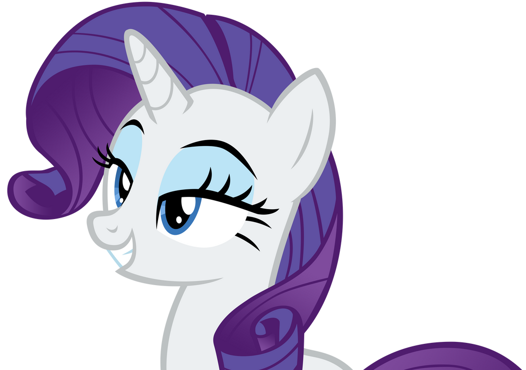 Rarity grinning confidently by AndoAnimalia on DeviantArt