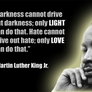 Hate cannot drive out hate, only Love can do that