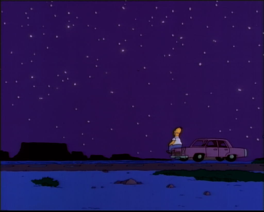 Homer Simpson Looking At Stars Homer Simpson Looking At Stars