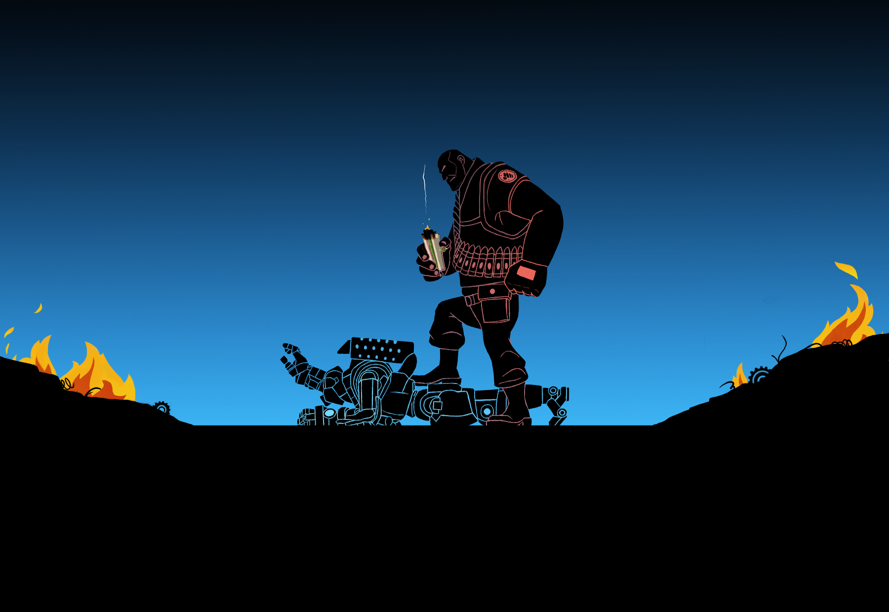 MvM : Heavy vs. Pyro-bot by Bielek on DeviantArt