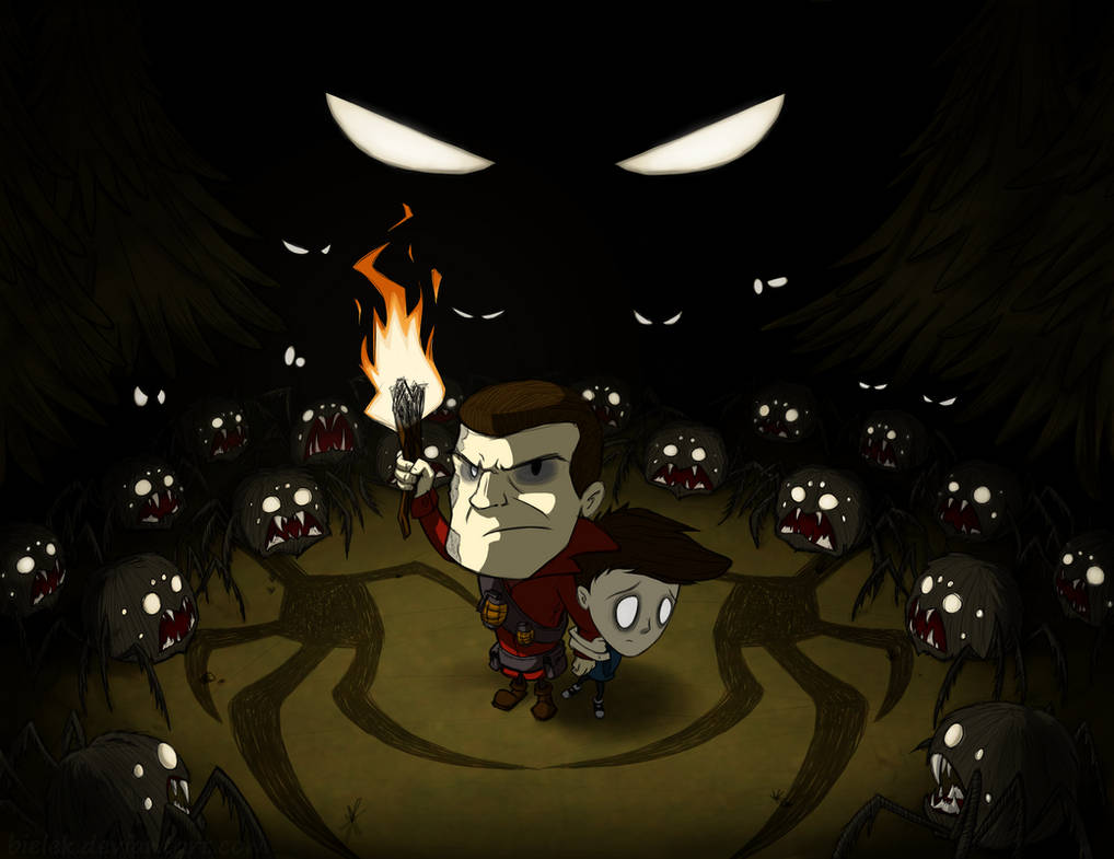 Richard and Tommy in Don't Starve