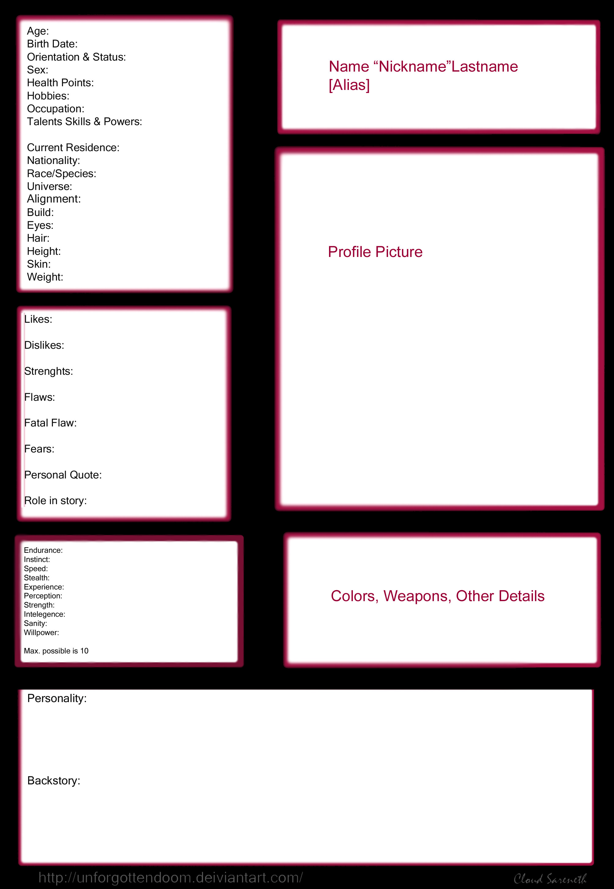 Default Character Profile By Unforgottendoom On DeviantArt default-character-profile-by-unforgottendoom-on-deviantart