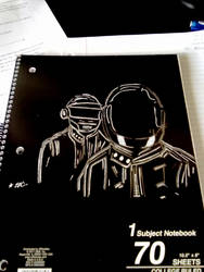 Daft Punk Notebook sketch