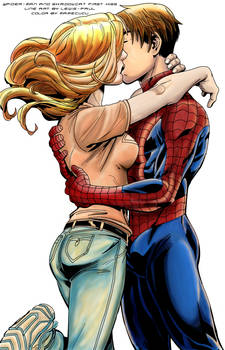 Spiderman Shadowcat first kiss