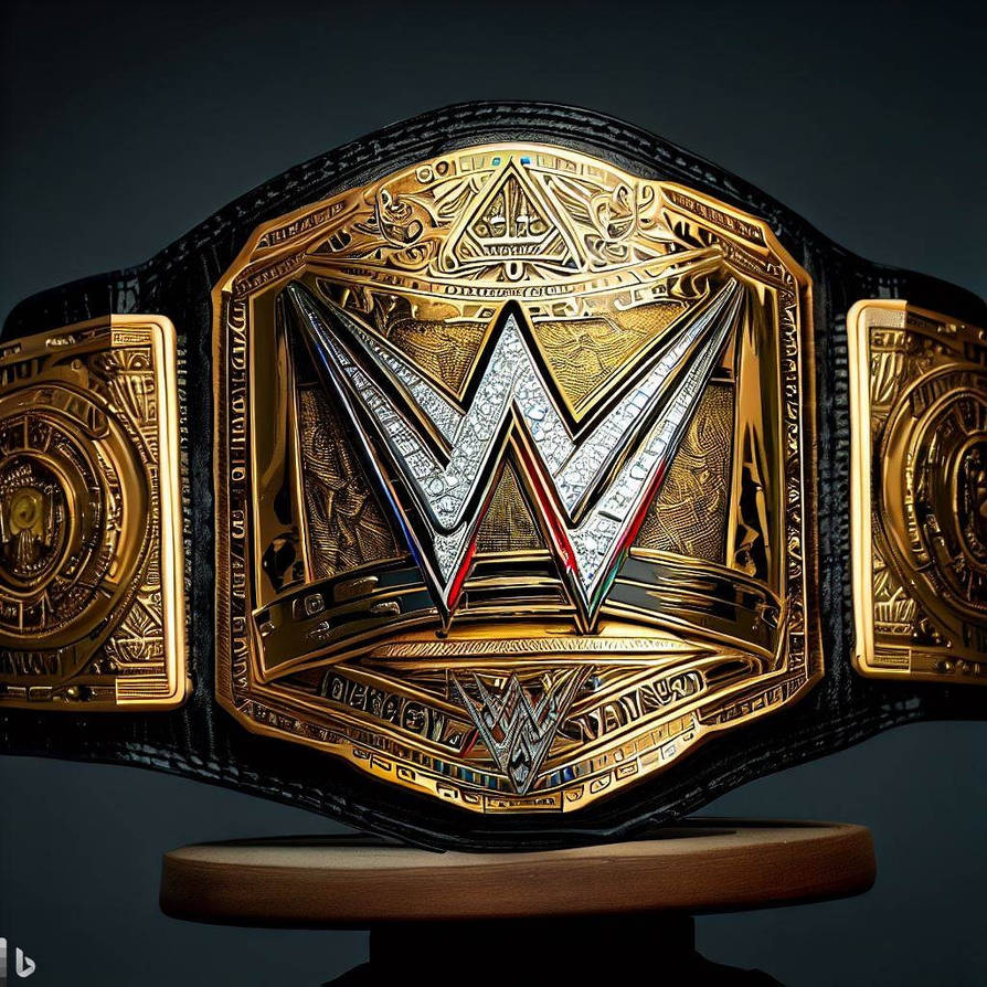 ai generated WWE championship belt by Romanrollins23 on DeviantArt