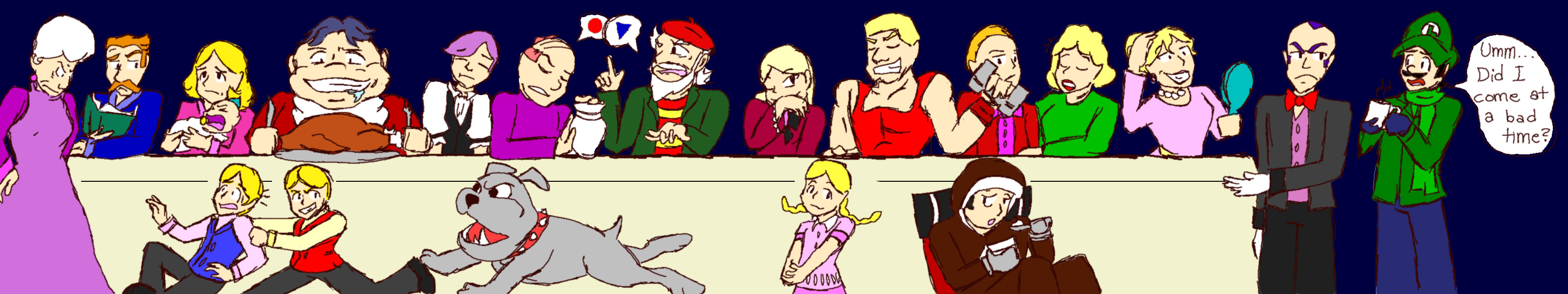 pic Human Luigi's Mansion Portrait Ghosts mansion family table by hambammich64 on