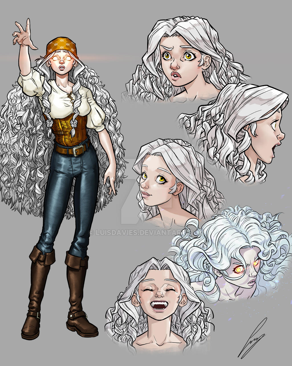 Sample 75 Characters Character design sample - Standup + Facestudy CLR by LuisDavies on ...
