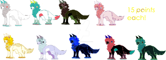 15 point wolf adopts! {2/9 open!}