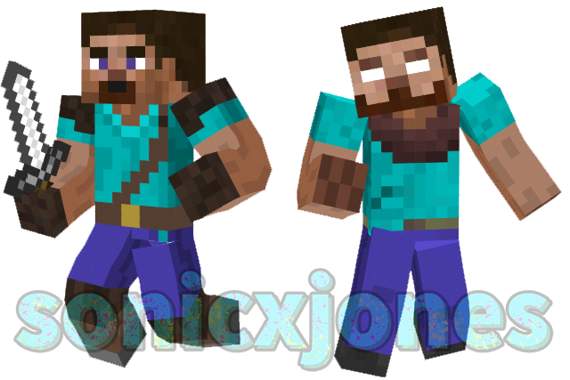 steve and herobrine Minecraft Skin