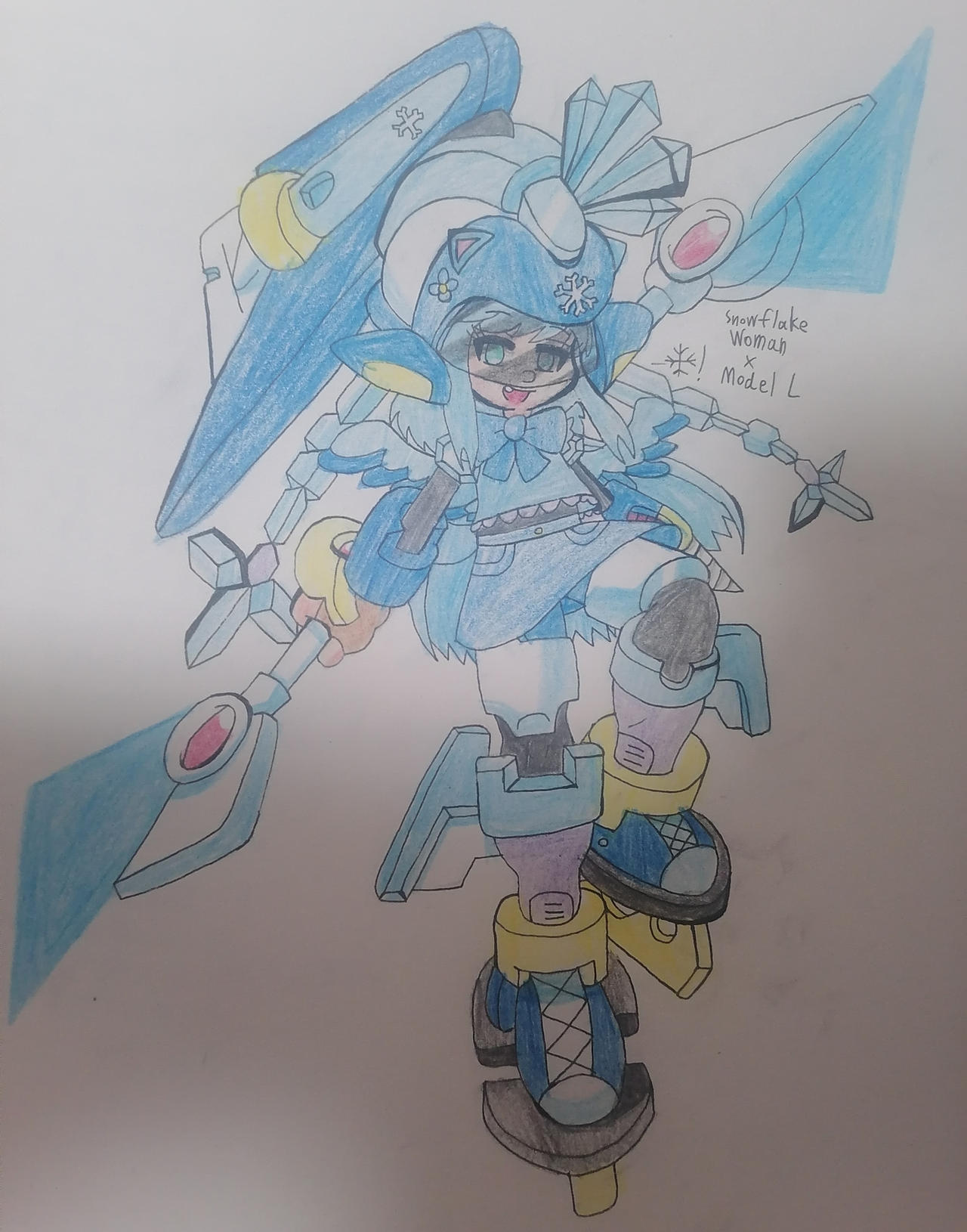 Snowflake Woman Snowflake Woman x Model L (costume redraw) by wwonghanxuan on DeviantArt