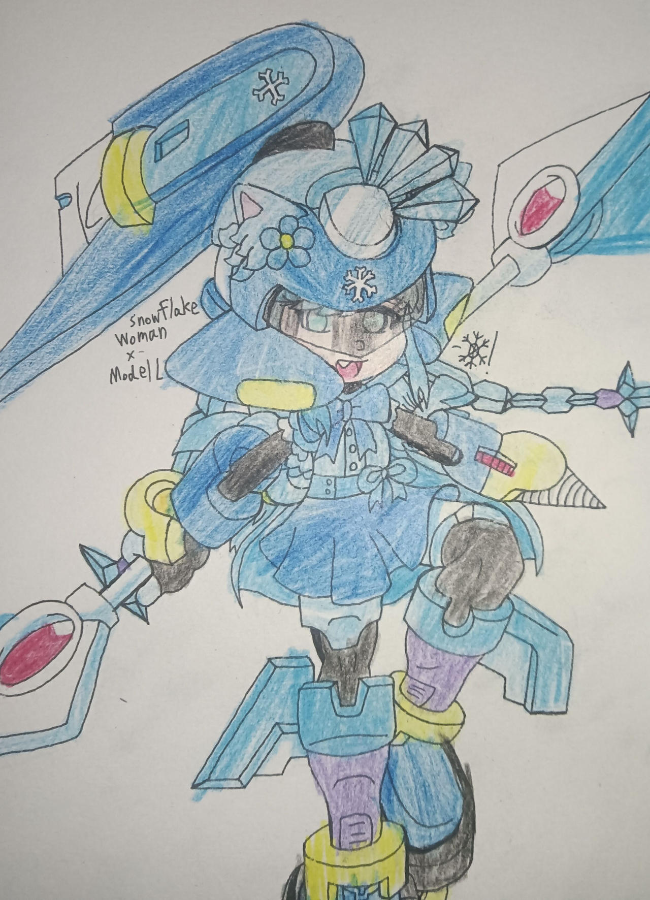 Snowflake Woman Snowflake Woman x Model L (costume redraw 2) by wwonghanxuan on DeviantArt