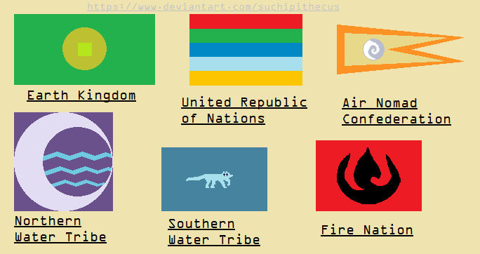 Earth kingdom alternative flags (from Avatar) in 2023