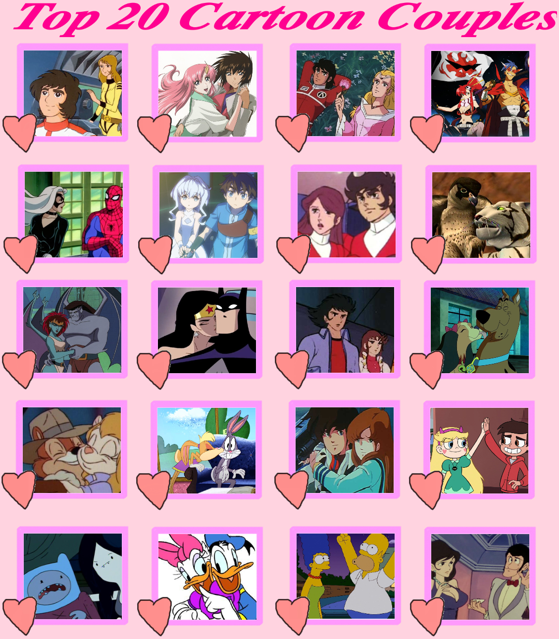beavers2010's Top 20 Cartoon Couples Meme by beavers2010 on DeviantArt beavers2010's Top 20 Cartoon Couples Meme by beavers2010 on DeviantArt
