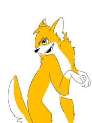 An orange wolf