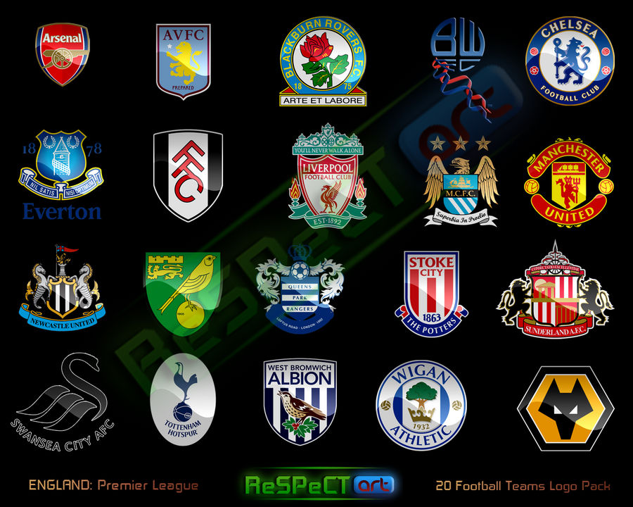 ENGLAND: Premier League Football Teams Logo Pack
