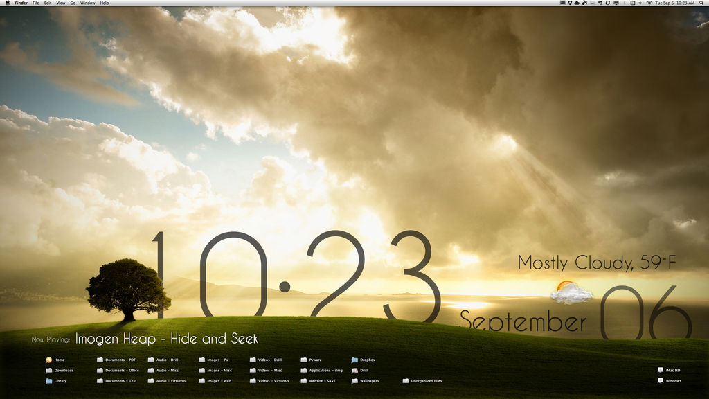 My GeekTool Desktop by mello2198