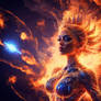 Fiery Woman Raging Fire (9)