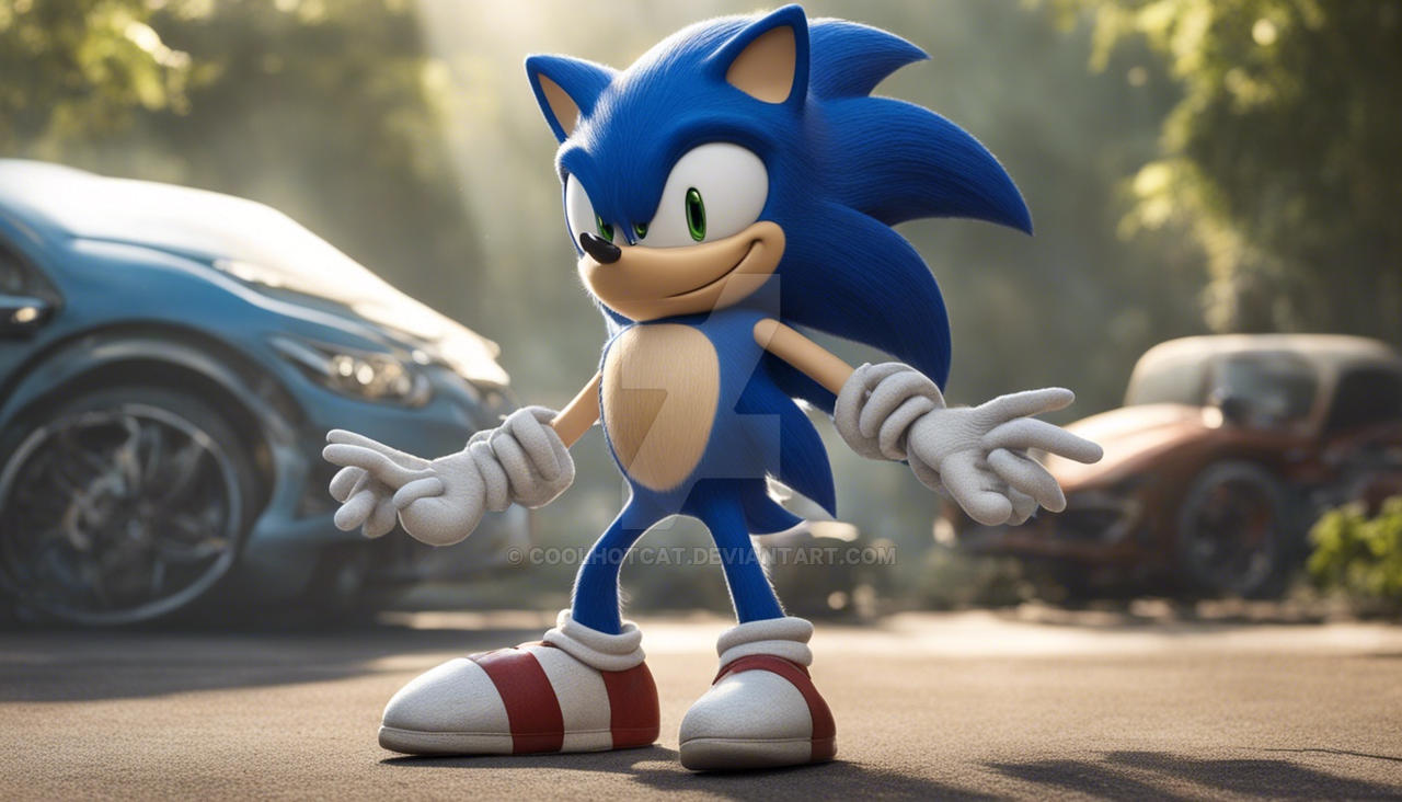 Movie Sonic if he were 10% more realistic by philkallahar on