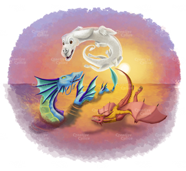 Commission - Dragons at Play