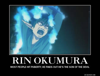 blue exorcist demotivational