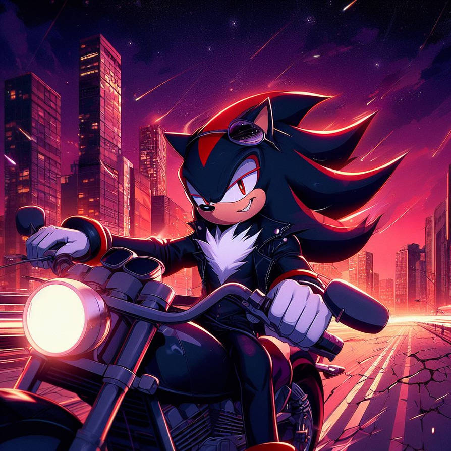 Shadow on a motorcycle 3 by RoboFoxBox on DeviantArt