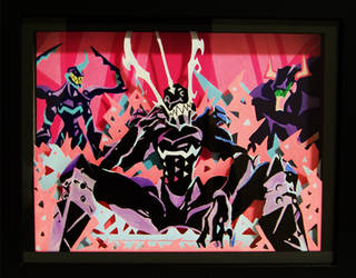 Promare Mad Burnish Layered Paper Shadowbox