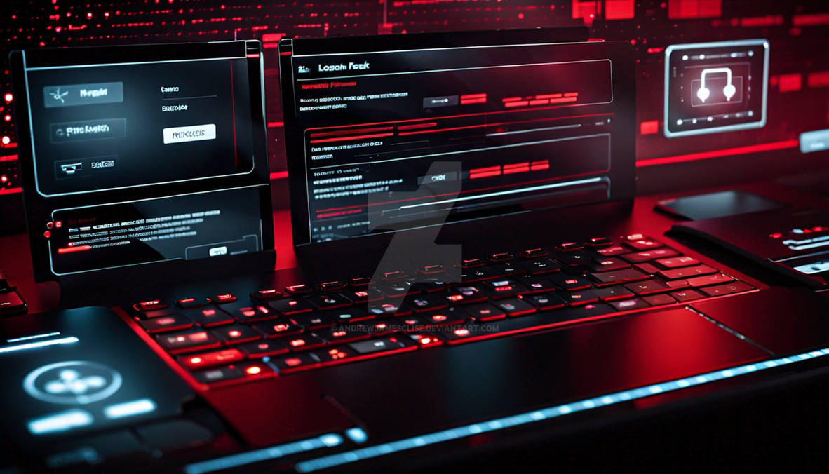A highly detailed tech hacker user interface backg by Andrewjamesclise ...