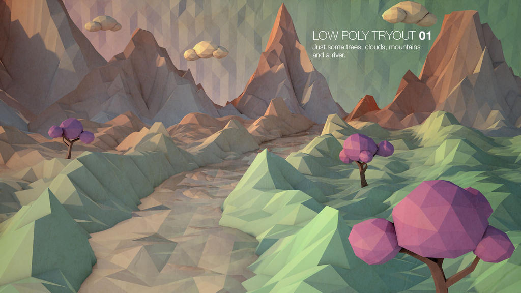 Low Poly Tryout 01 by Ideentoeter on DeviantArt