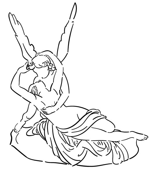 simple cupid drawing