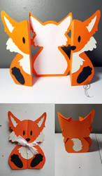 Fold-a-Long Fox Invitation - PATTERN AVAILABLE by Brushfeather