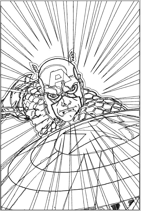 captain america linwork by buffman on DeviantArt