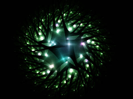 Green Spiked Galaxy