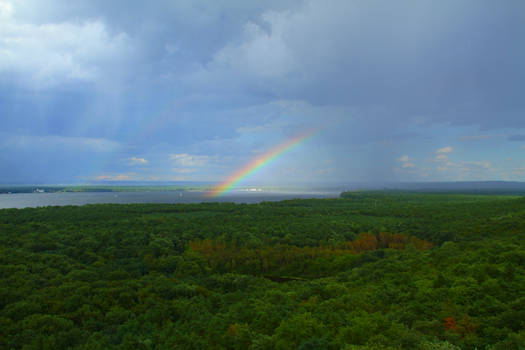 Rainbow Over The Lake