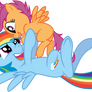 Vector RainbowDash and Scootaloo by Kyss.S