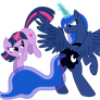 Vector Twilight Sparkle vs Luna by KyssS