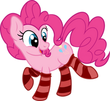 Pinkie Pie-is in striped socks [Commission]