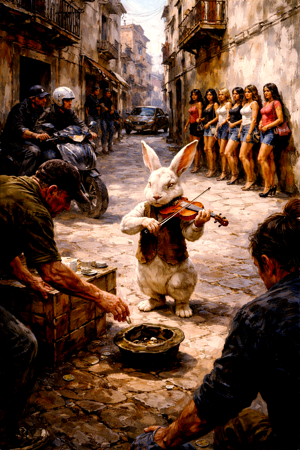 Streetsquashed Rabbit Street performance of a Sketchy Rabbit by Andvarinn on DeviantArt