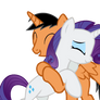 Rarity and Nupie hug (Request)