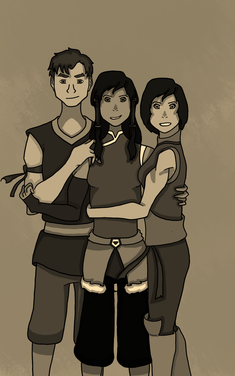 Korra And Her Babies (version 2)