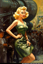 Beautiful 50's Blonde Bombshell Pinup Babe!