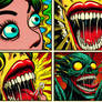 Psychedelic Monster Transforming Comic Panels!