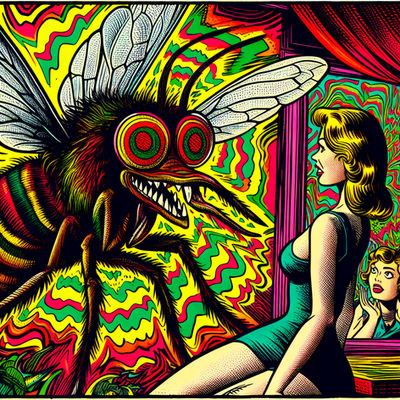 Trippy Weird Psychedelic Mosquito And Blonde Girl! by aipixelmaster on ...