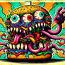 Evil Monster Burger Full Of Eyes And Teeth!