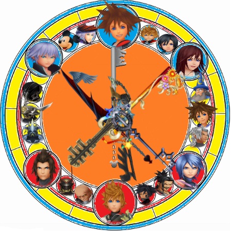 KH stained glass: Keyblade Wielders