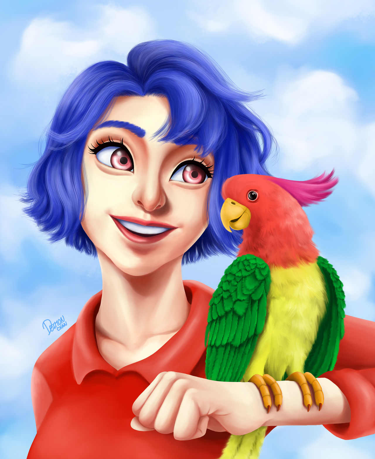 Emily and Her Parrot - Stardew Valley by Deimonchan on DeviantArt