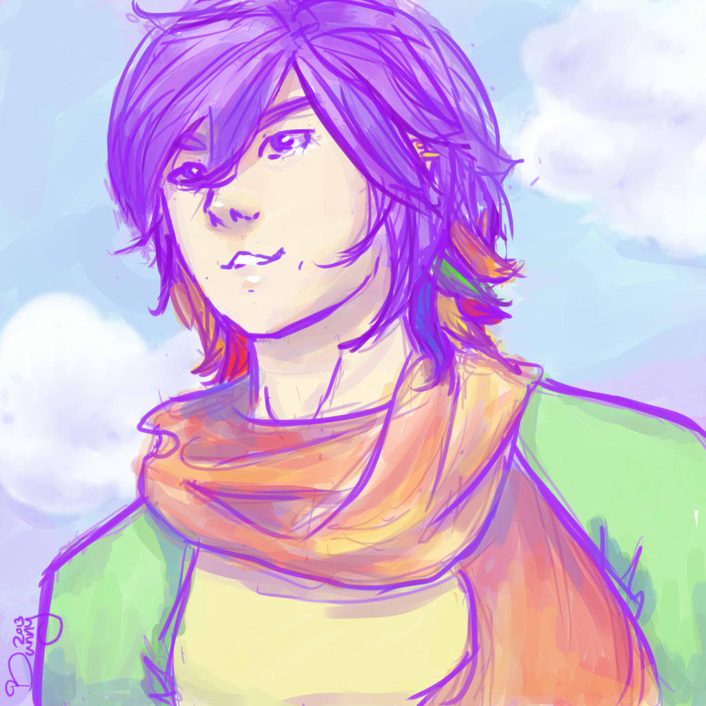Rainbow Hair Guy By Cowpajamas On Deviantart