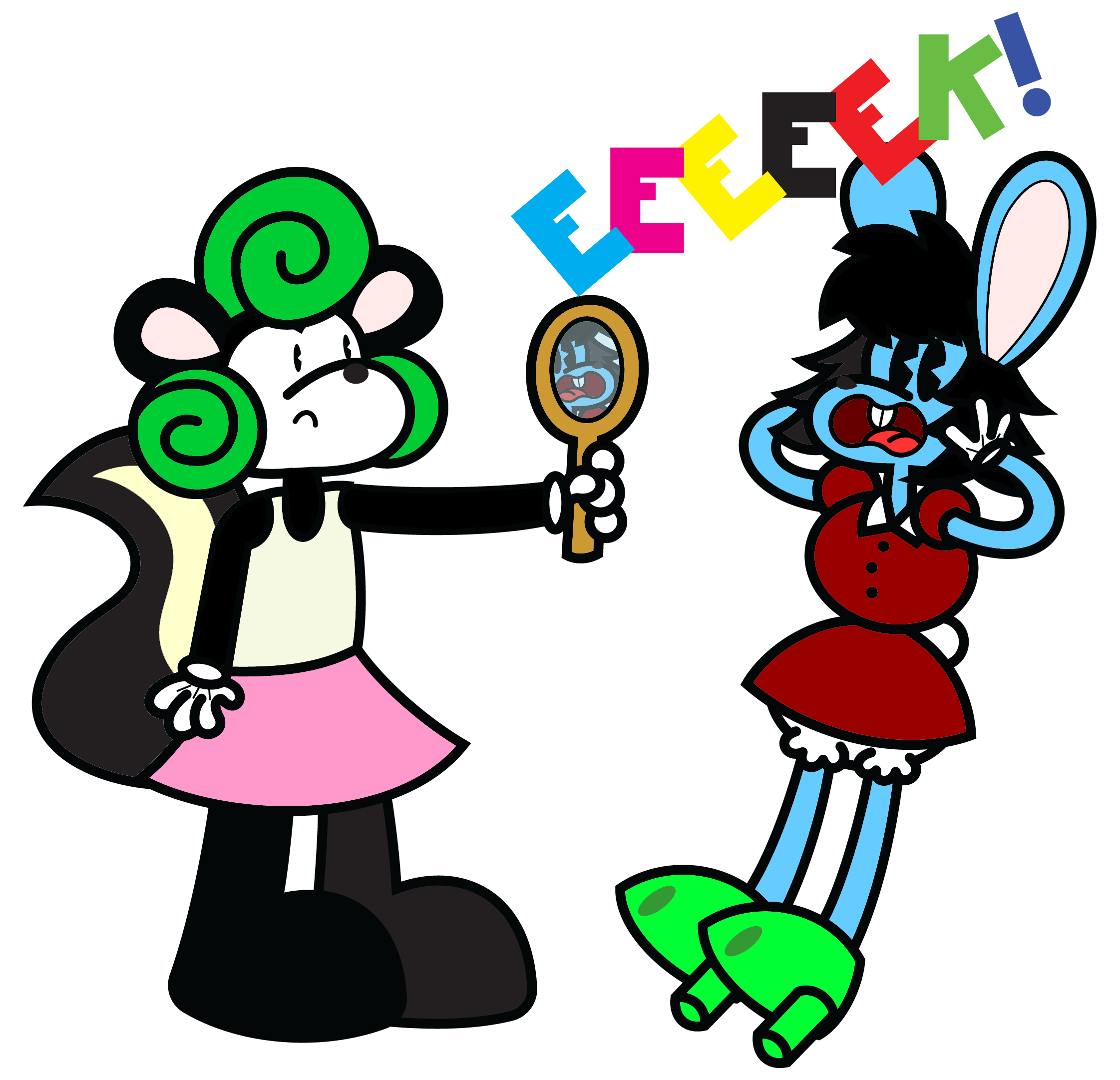 Bunny and Skunk...IN COLOR! by TFSyndicate on DeviantArt