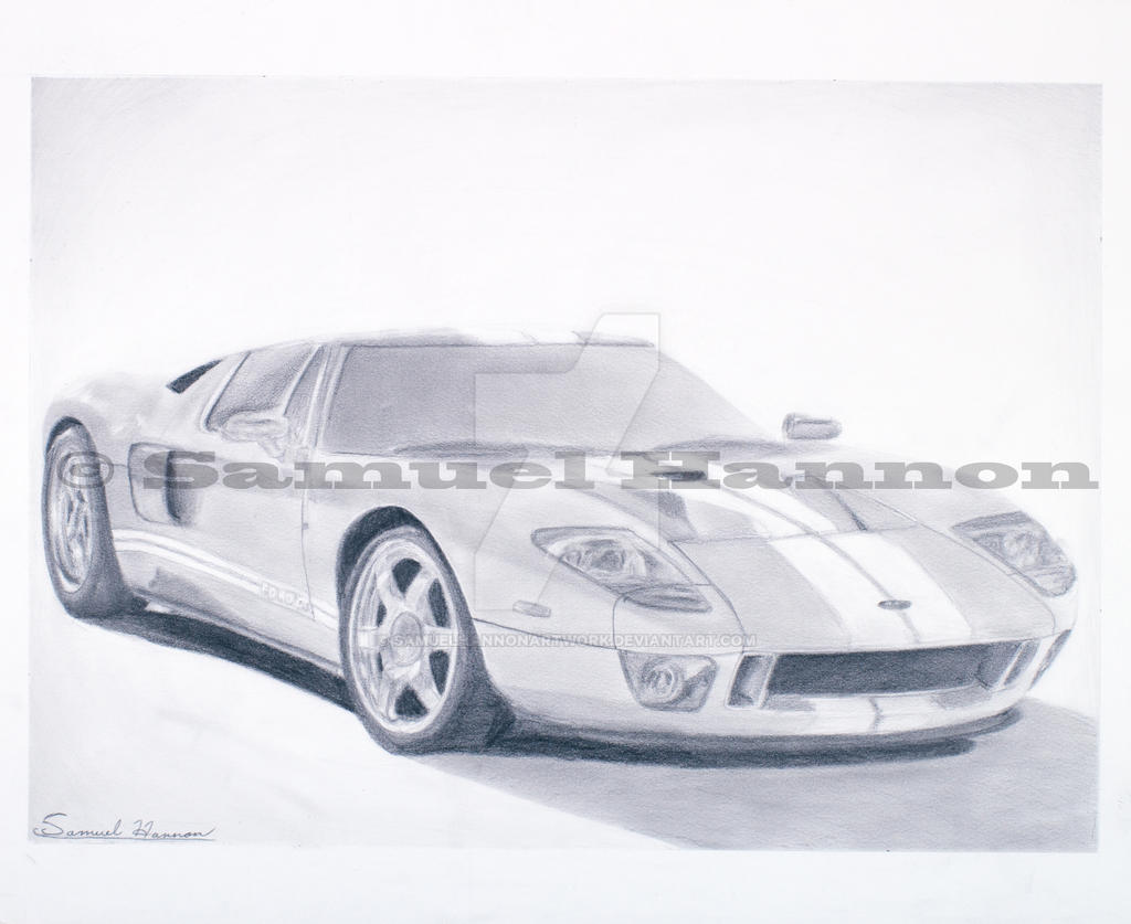 Ford Gt R Drawing Ford GT Drawing by SamuelHannonArtwork on DeviantArt